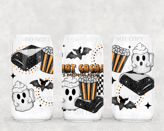 Hot Cocoa Halloween Movies UV DTF Wrap