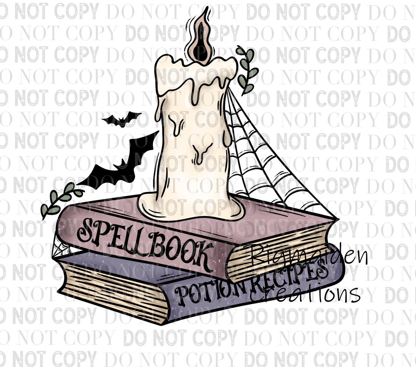 Spell Book Candle UV DTF Decal