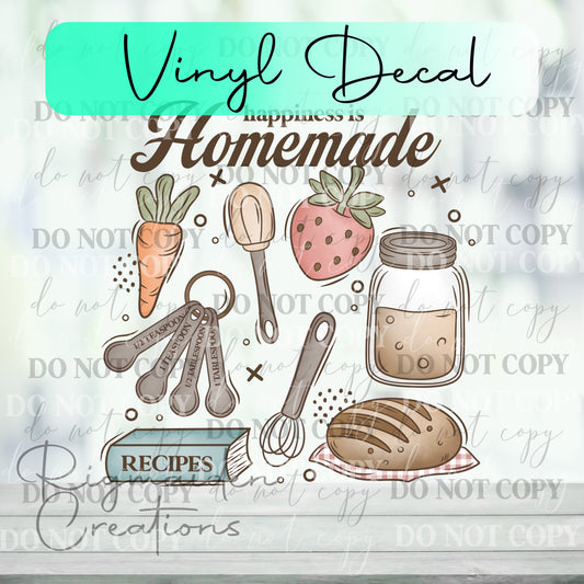 Baking Cottagecore Happiness is Homemade Vinyl Decak