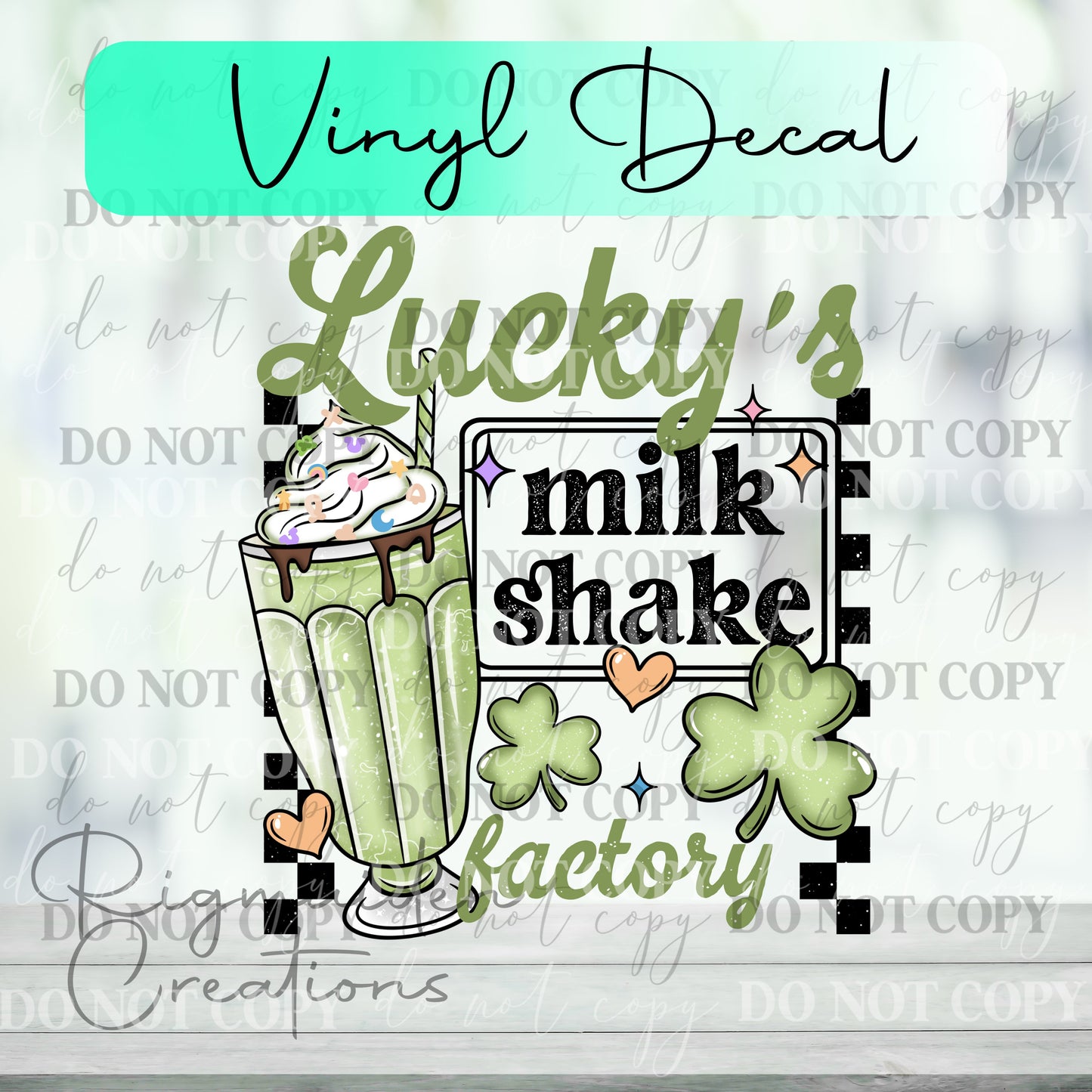 Lucky's Milkshake Factory Vinyl Decal