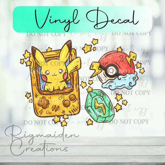 Electric Pikachu Vinyl Decal