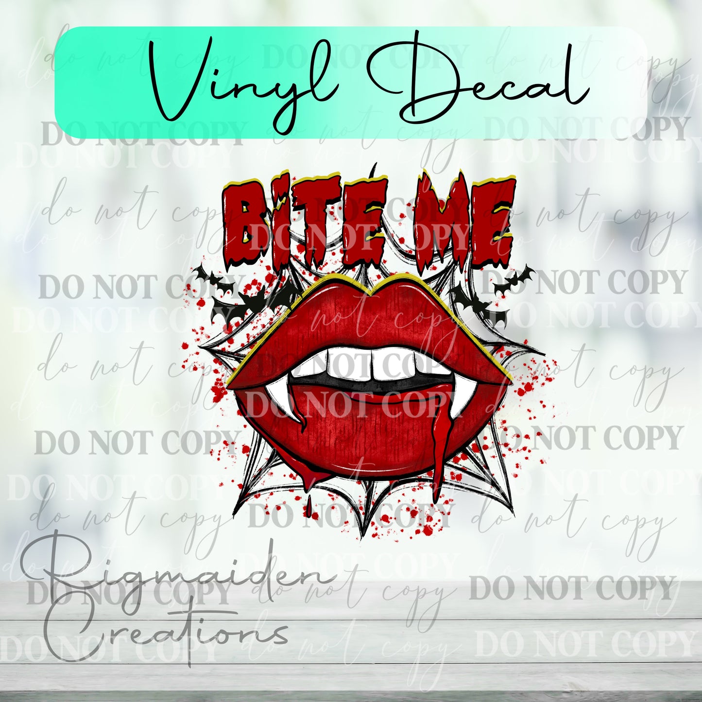 Bite Me Vampire Vinyl Decal