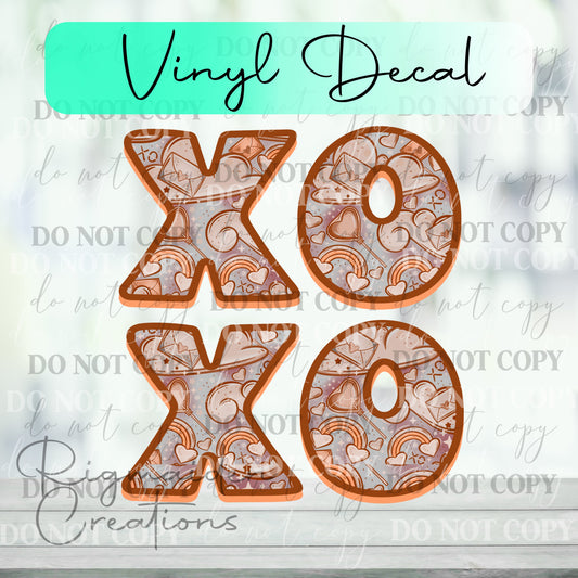 Neutral XOXO Vinyl Decal