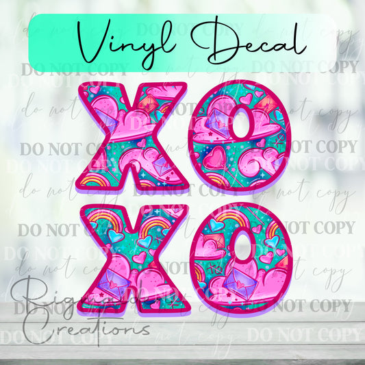 Blue Cloud XOXO Vinyl Decal