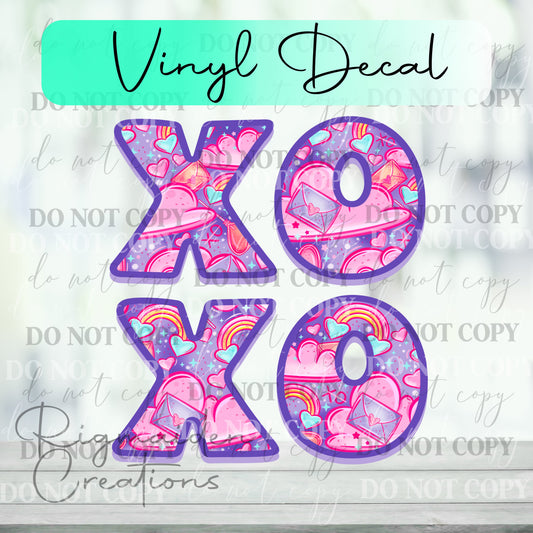 Purple Cloud XOXO Vinyl Decal