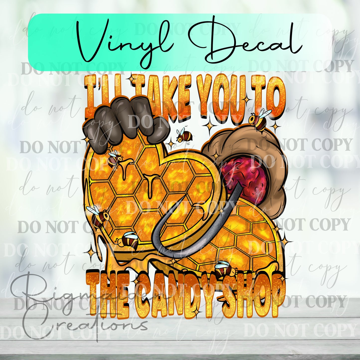 Candyman Bees Candy Shop Vinyl Decal