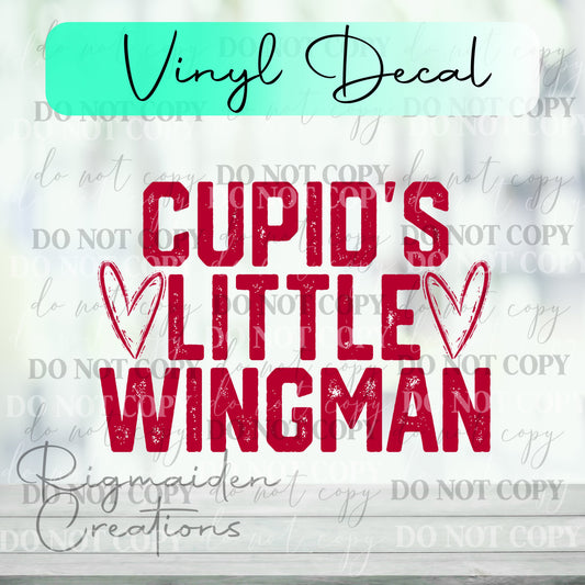 Cupid's Little Wingman Vinyl Decal