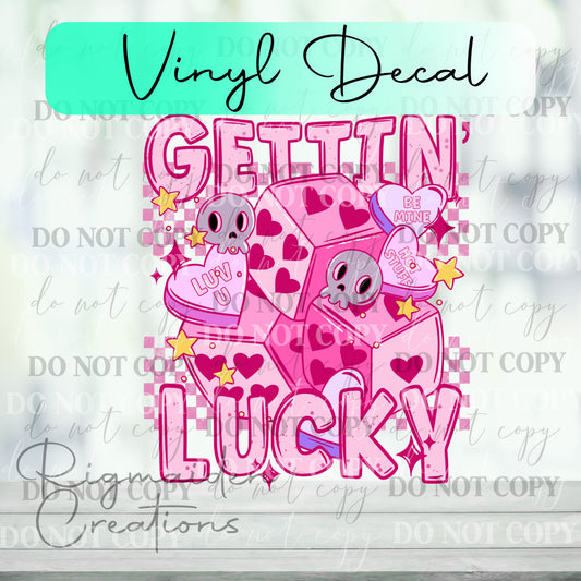 Getting Lucky Valentines Vinyl Decal