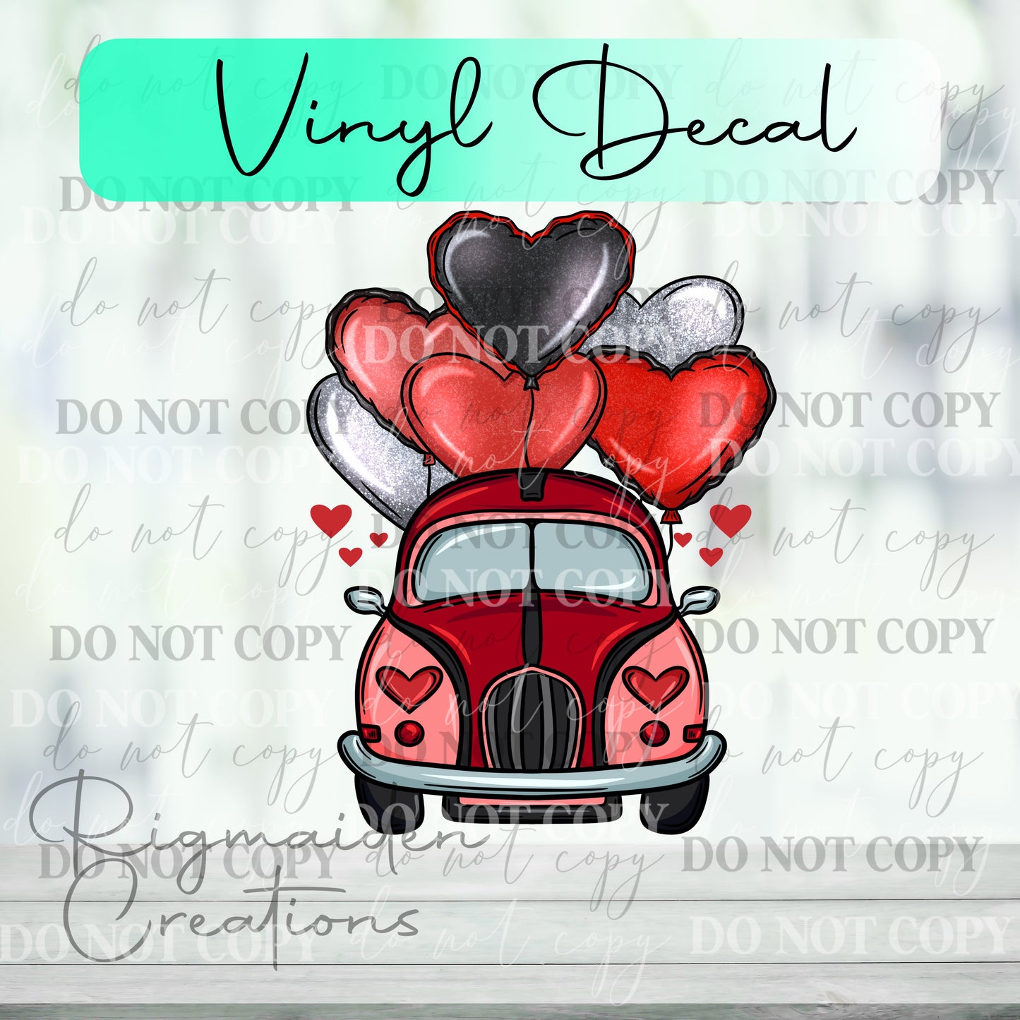 Love Bug Valentine Vinyl Decal