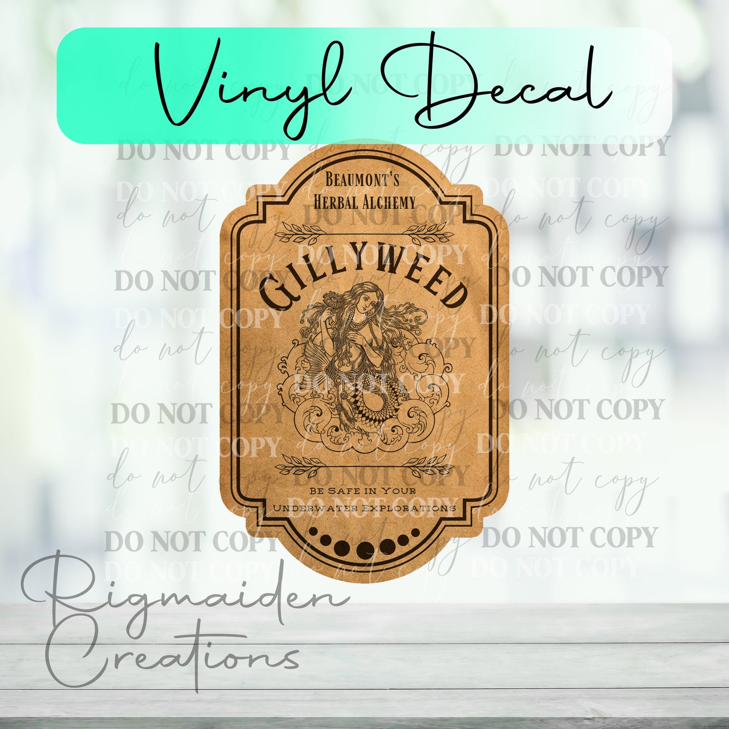 Gillyweed Potion Label Vinyl Decal