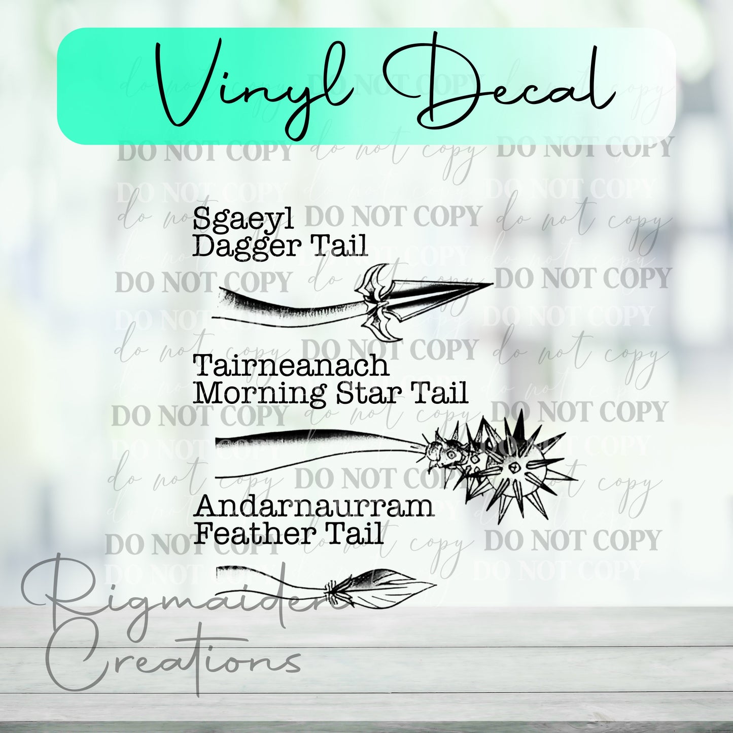 Dragon Tails Vinyl Decal