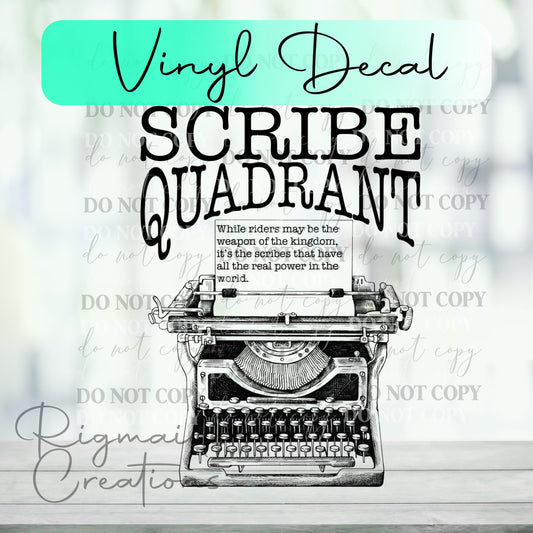 Scribe Quadrant Vinyl Decal