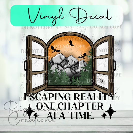 Escaping Reality Window Vinyl Decal