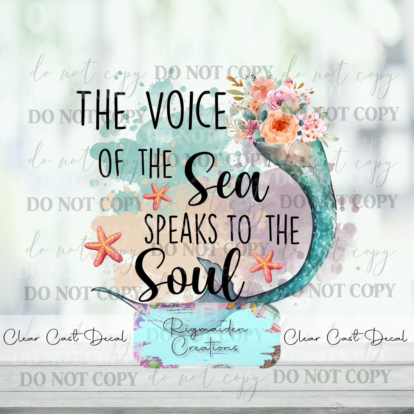 Mermaid Voice of the Sea Vinyl Decal