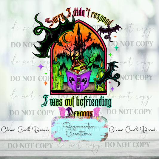 Befriending Dragons Vinyl Decal