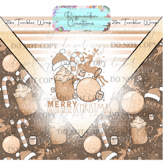 Festive Split - 20oz Tumbler Wrap