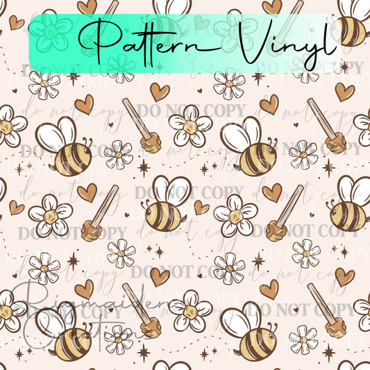 Cute Bees Neutral Vinyl