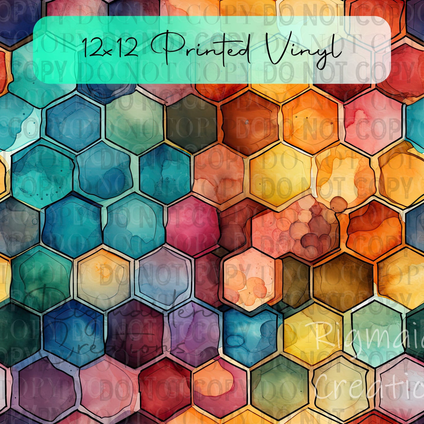 Watercolor Honeycomb 2 Vinyl