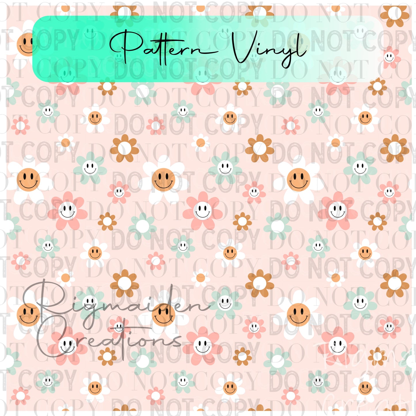 Pink Floral Smile Vinyl