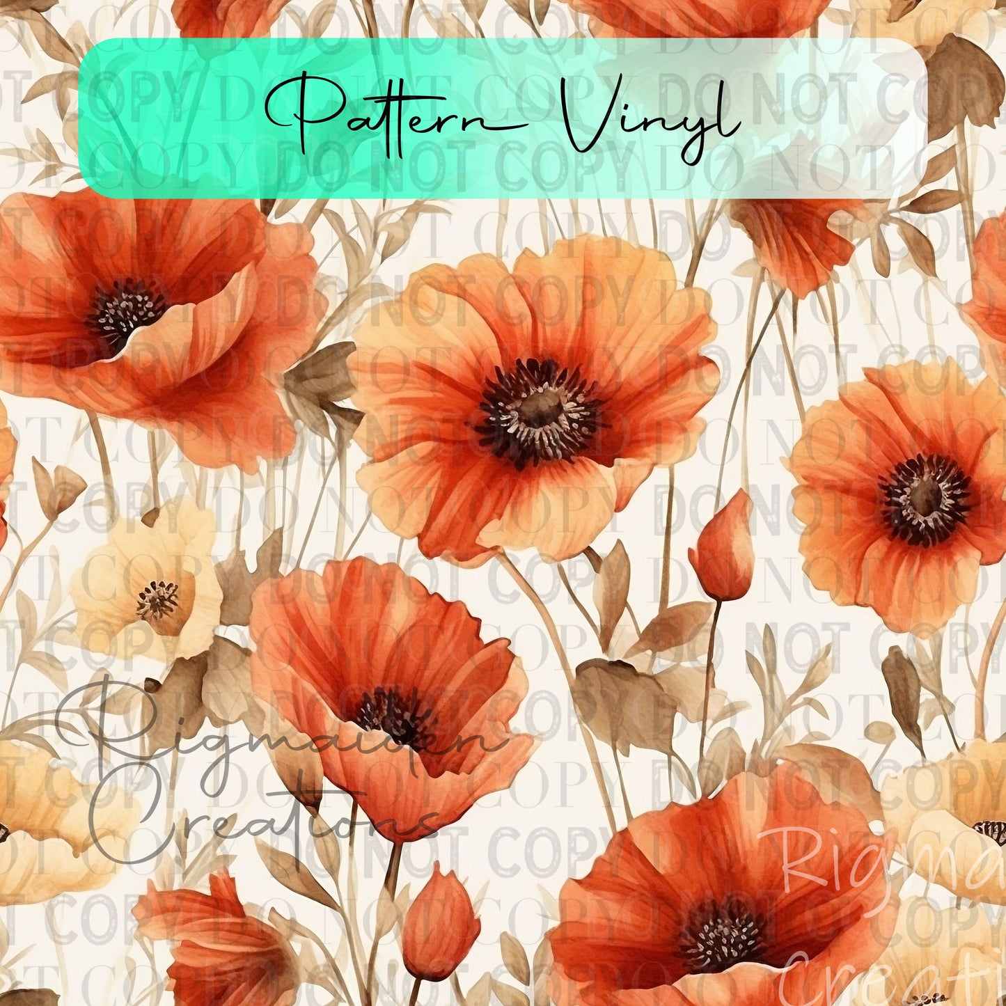 Poppy Floral Vinyl