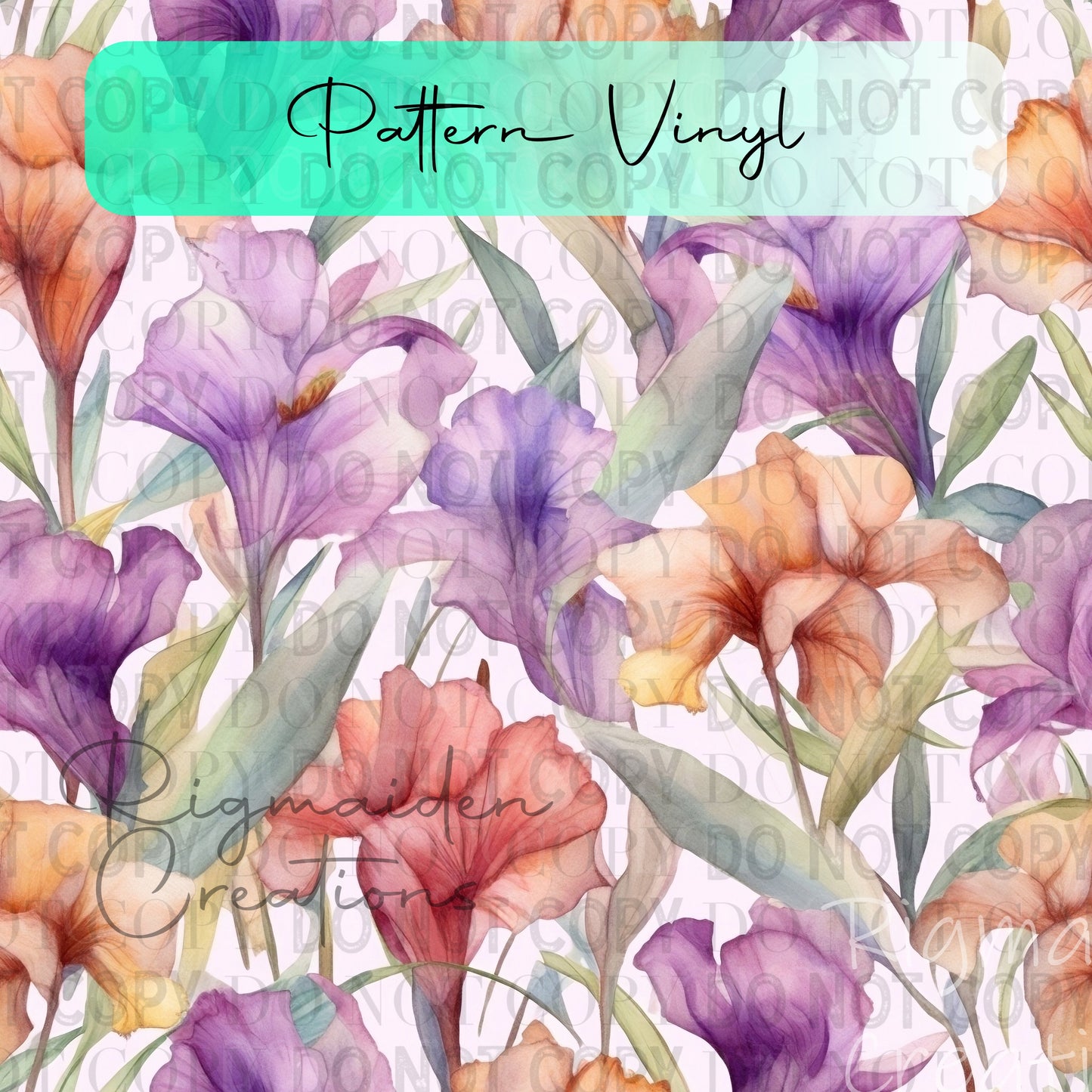 Iris Floral Vinyl