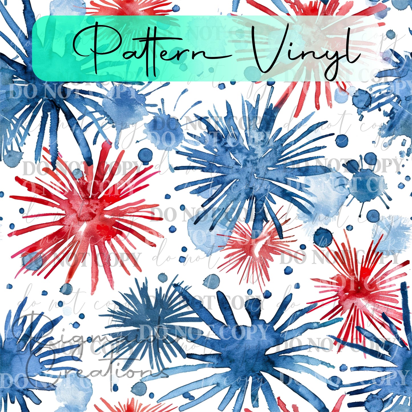 Watercolor Fireworks Vinyl