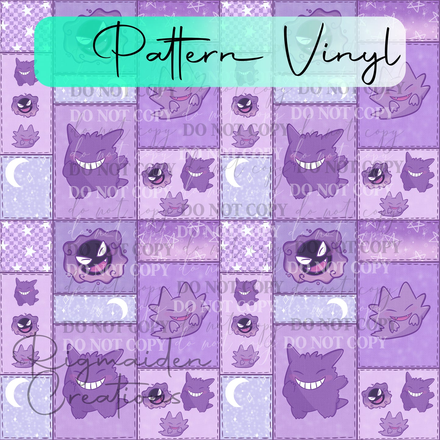 Patchwork Cute Gengar Vinyl