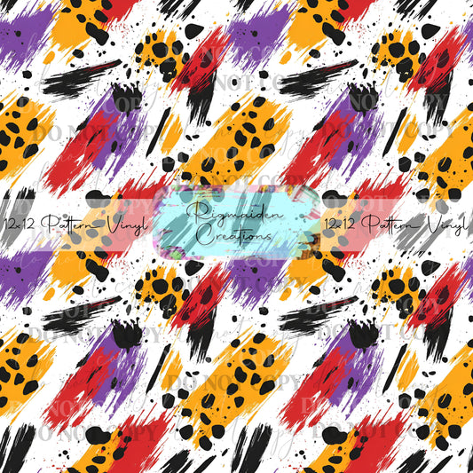 Retro Cheetah Paint Stroke Vinyl