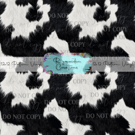 Black and White Cowhide Vinyl