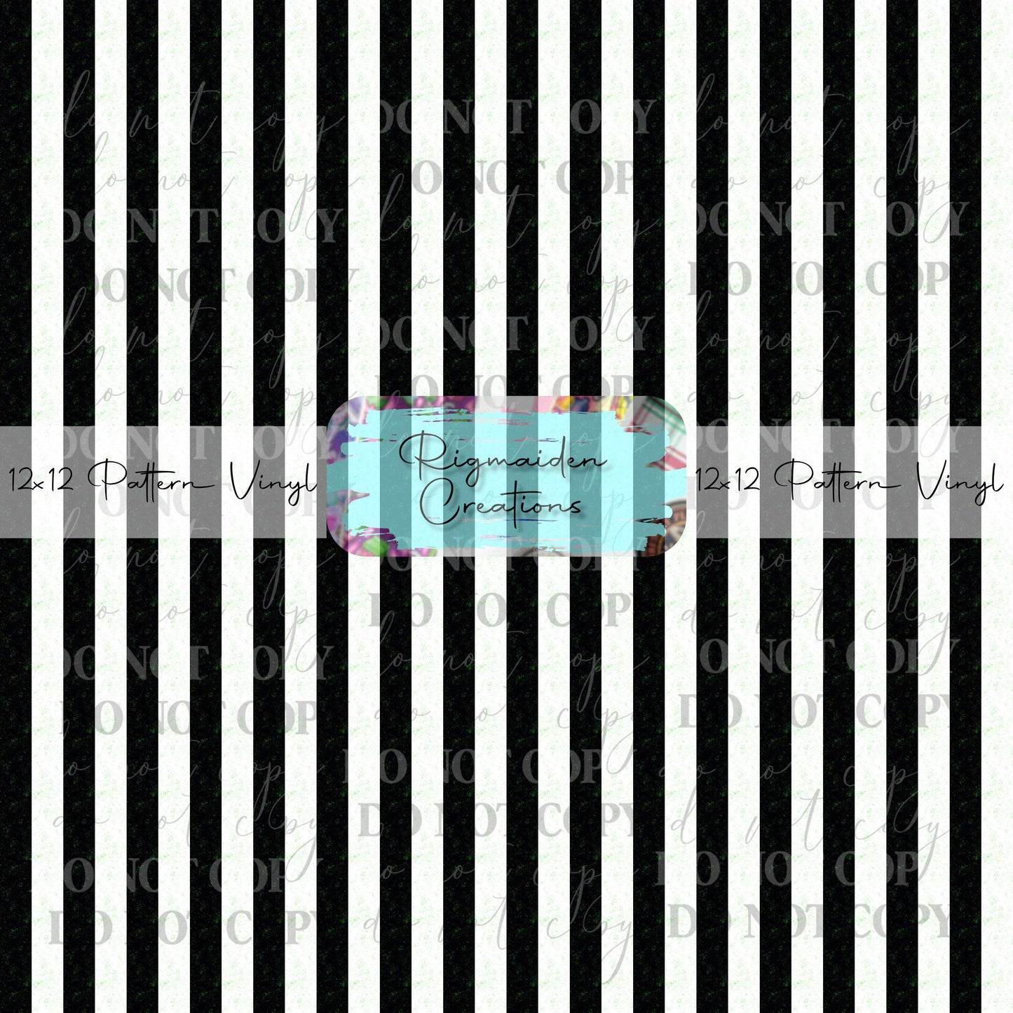 Black and White Grunge Stripes Vinyl