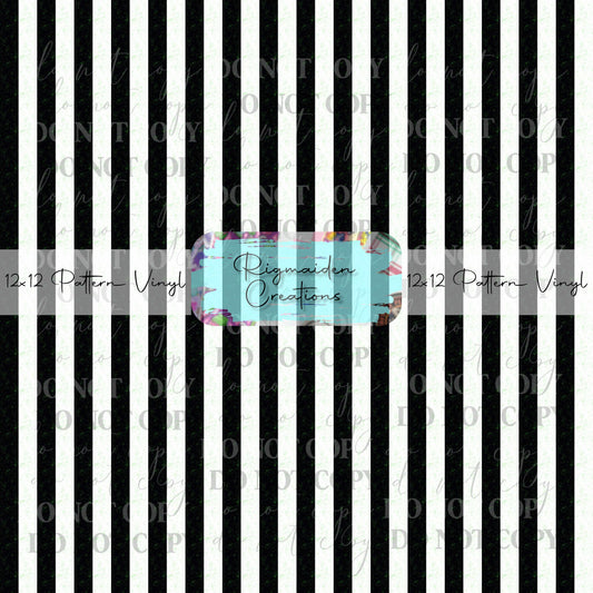 Black and White Grunge Stripes Vinyl