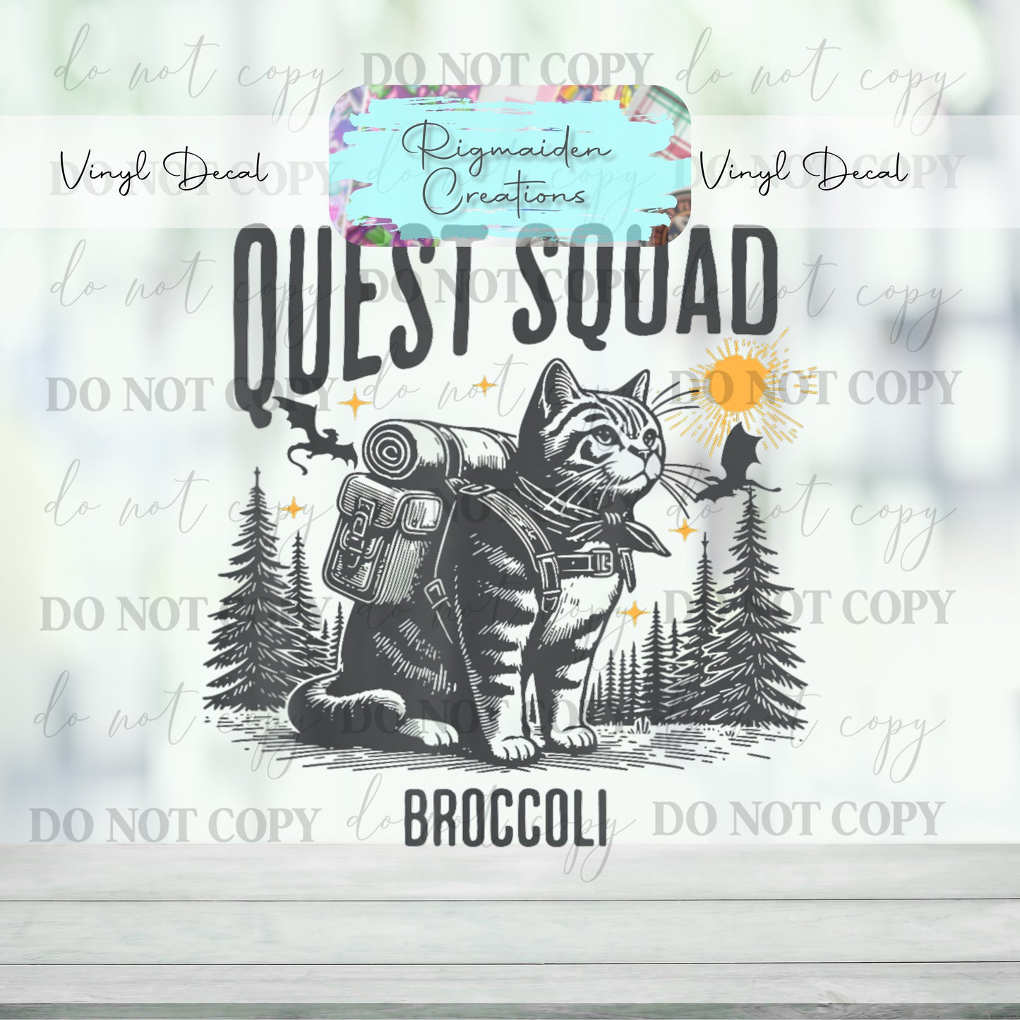 Quest Squad Broccoli Vinyl Decal