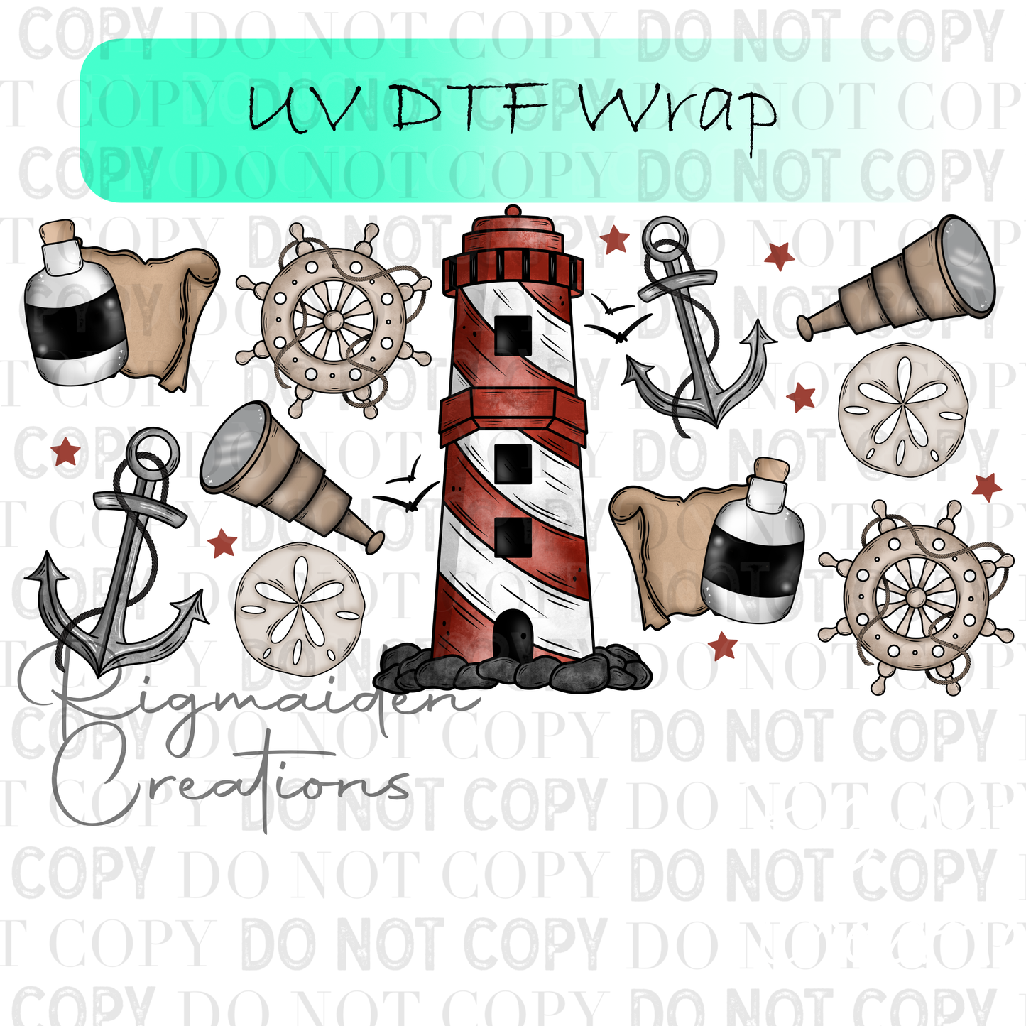 Lighthouse UV DTF Wrap