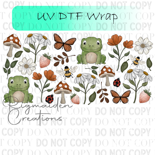 Cottagecore Frog UV DTF Wrap