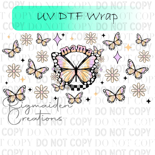 Mama Butterfly UV DTF Wrap